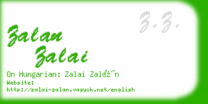 zalan zalai business card